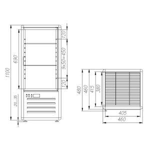Витрина кондитерская Carboma D4 VM 120-1 (R120C) (0109-0102 (коричнево-золотой)) - Изображение 2