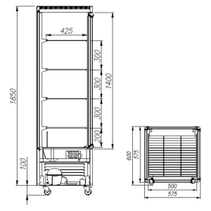 Витрина кондитерская Carboma D4 VM 400-1 (R400C Carboma Люкс) (0430 INOX) - Изображение 2