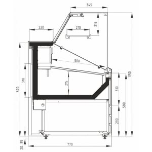 Витрина холодильная Carboma GC75 SM 1,8-1 фронт стандартный цвет - Изображение 7