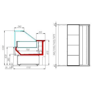 Витрина морозильная Carboma GC110 SL 1,5-1 (ВХСн-1,5 Carboma GC 110) (1005 венге) - Изображение 5