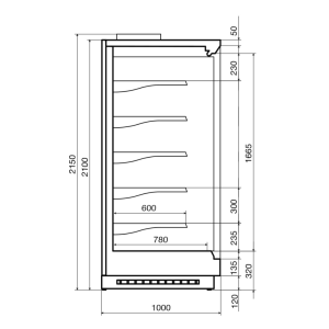 Горка холодильная Dazzl Vega SG 100 H210 190 - Изображение 3