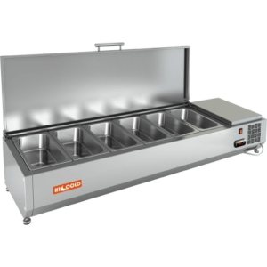 Витрина холодильная для ингредиентов HICOLD VRTU 1390 к PZ3 (1/3)