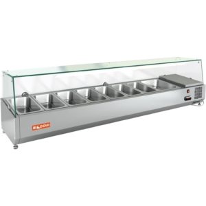 Витрина холодильная для ингредиентов HICOLD VRTG 1835 к PZ3 (1/3)