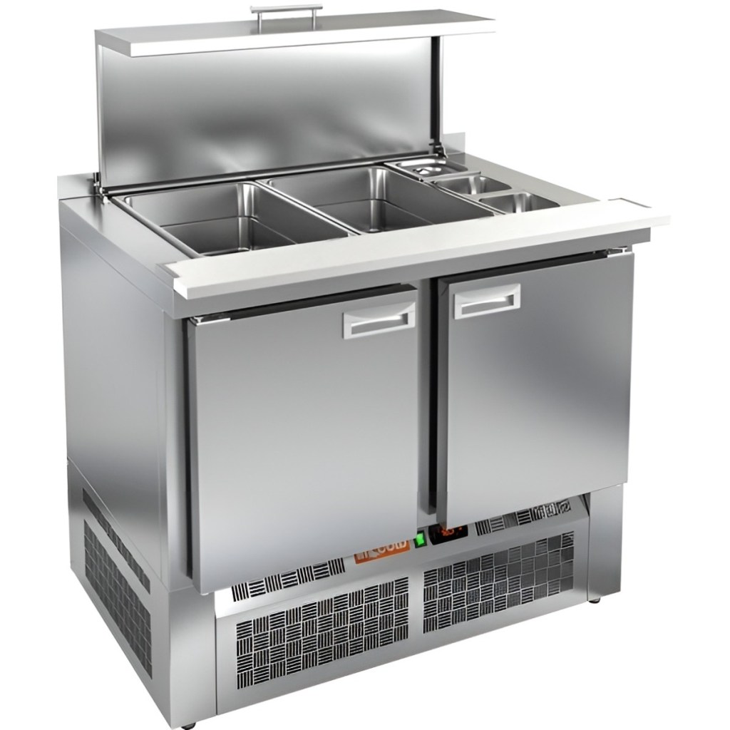 Стол холодильный для салатов HiCold SLE3-11GN З полипропилен, с крышкой