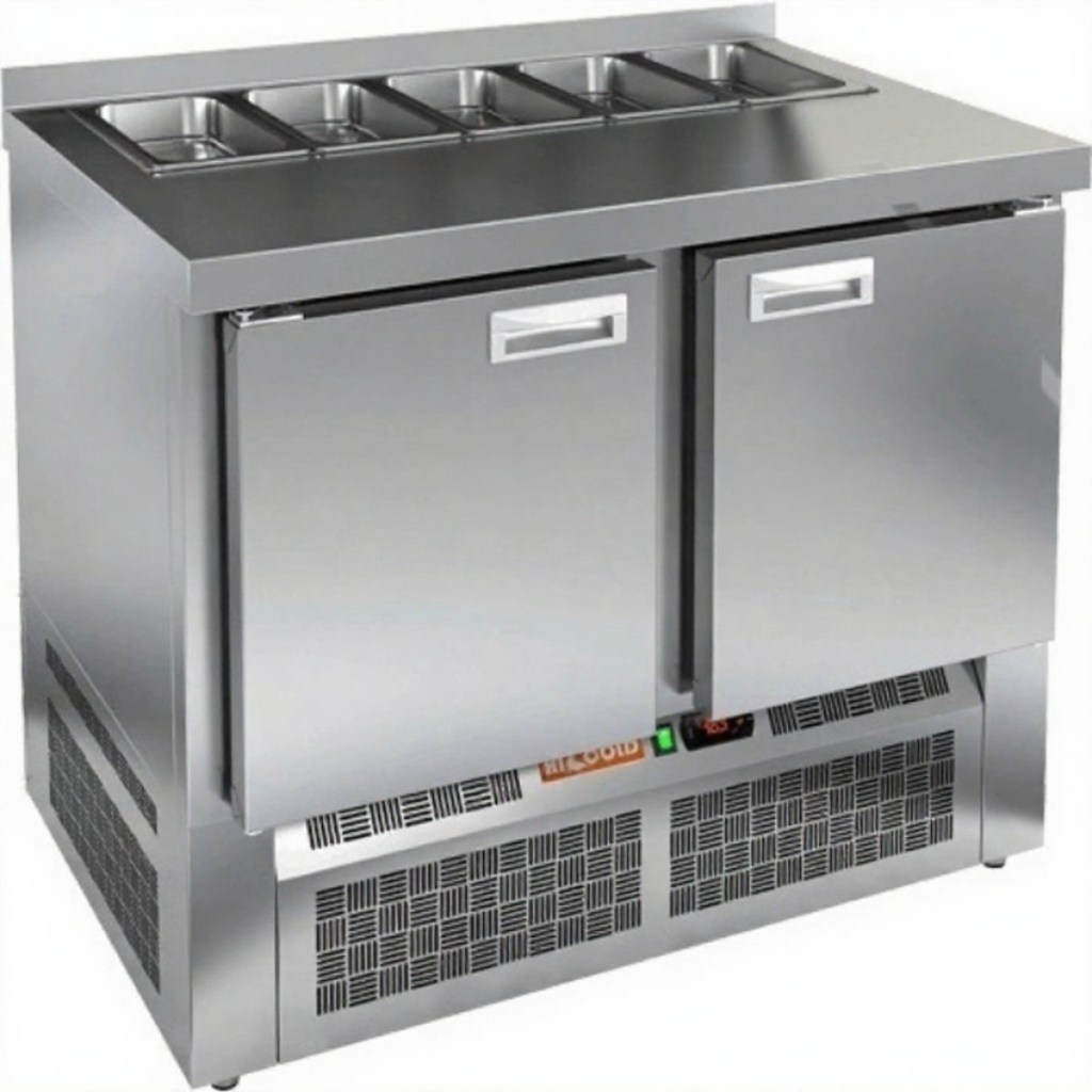 Стол холодильный для салатов HiCold SLE2-11GN (1/6) без крышки