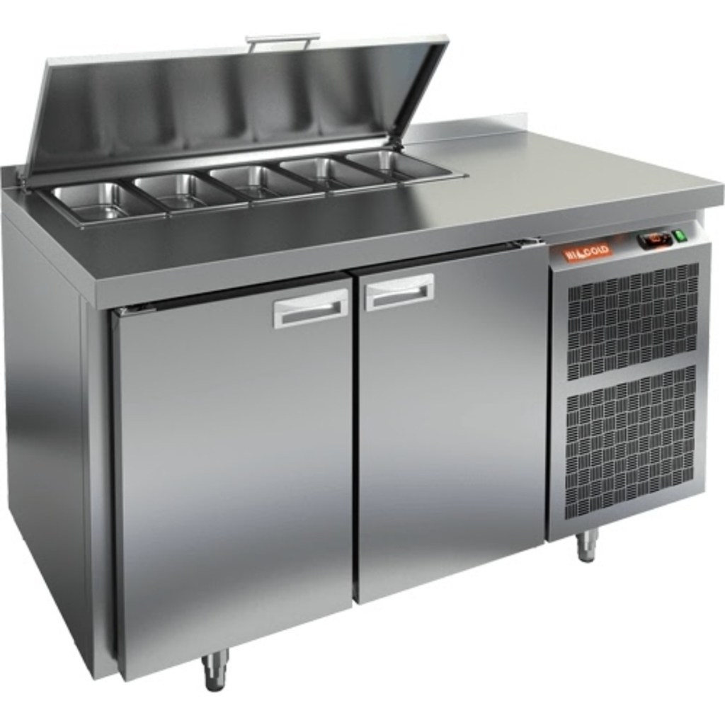 Стол холодильный для салатов HiCold SL1-11GN (1/3) М с крышкой