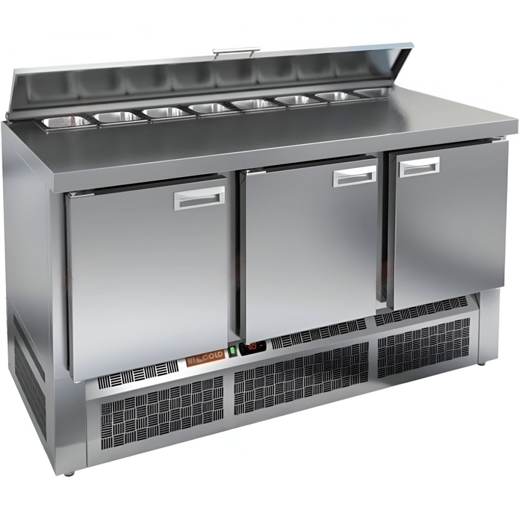 Стол холодильный для салатов HiCold SLE2-111GN (1/6) О З с крышкой