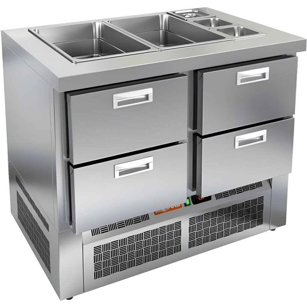 Стол холодильный для салатов HiCold SLE3-22GN О без крышки