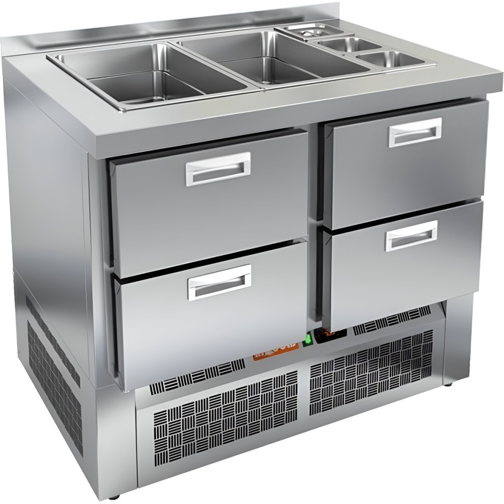 Стол холодильный для салатов HiCold SLE3-22GN без крышки