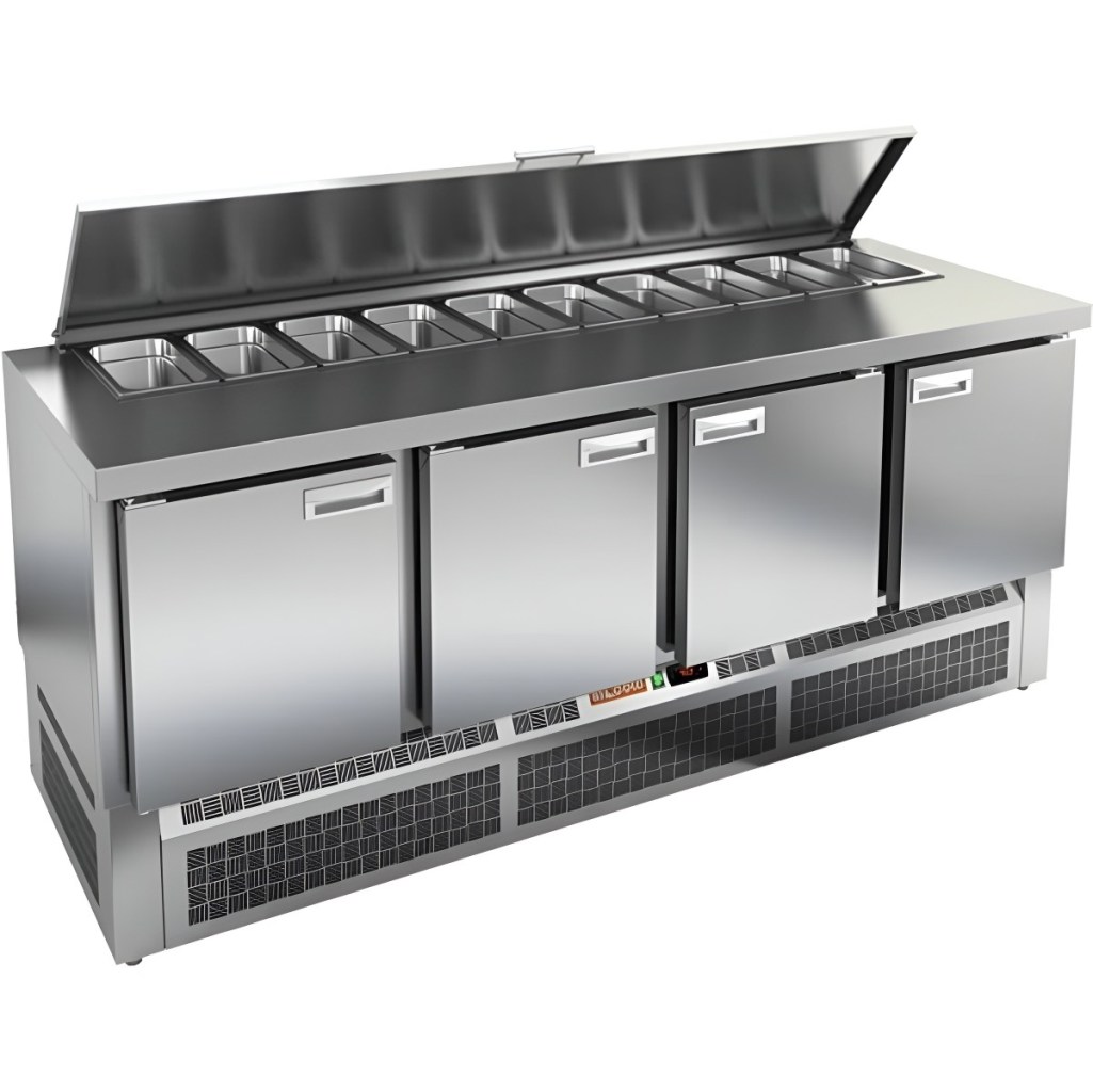 Стол холодильный для салатов HiCold SLE2-1111GN (1/6) О с крышкой