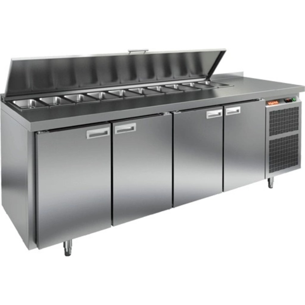 Стол холодильный для салатов HiCold SL1-1111GN (1/3) с крышкой