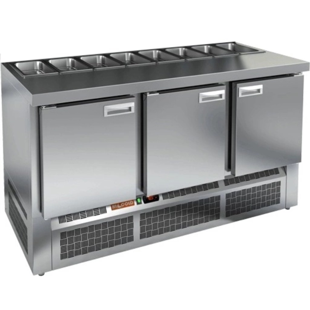 Стол холодильный для салатов HiCold SLE1-111SN (1/3) О без крышки