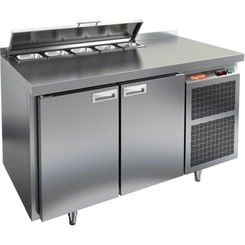 Стол холодильный для салатов HiCold SLS2-11SN (1/6) с крышкой