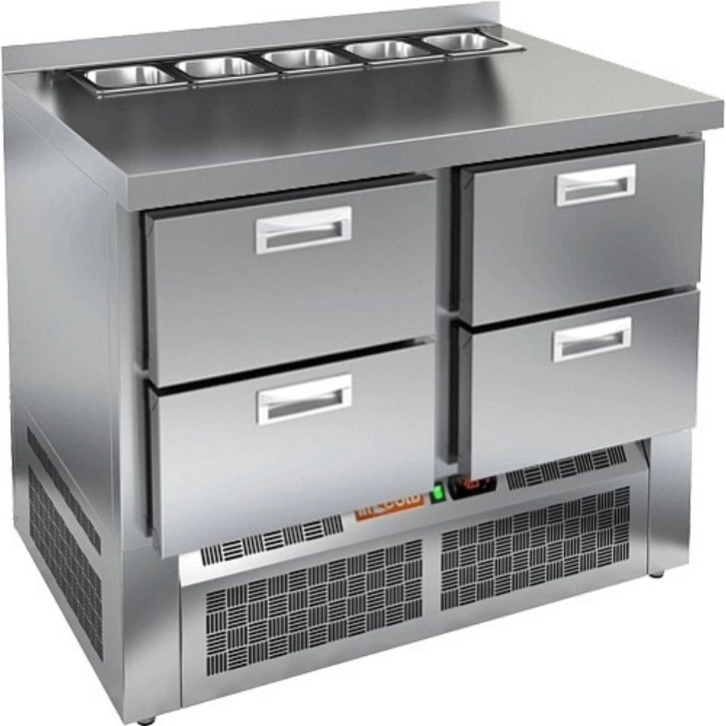 Стол холодильный для салатов HiCold SLE2-22GN (1/6) без крышки