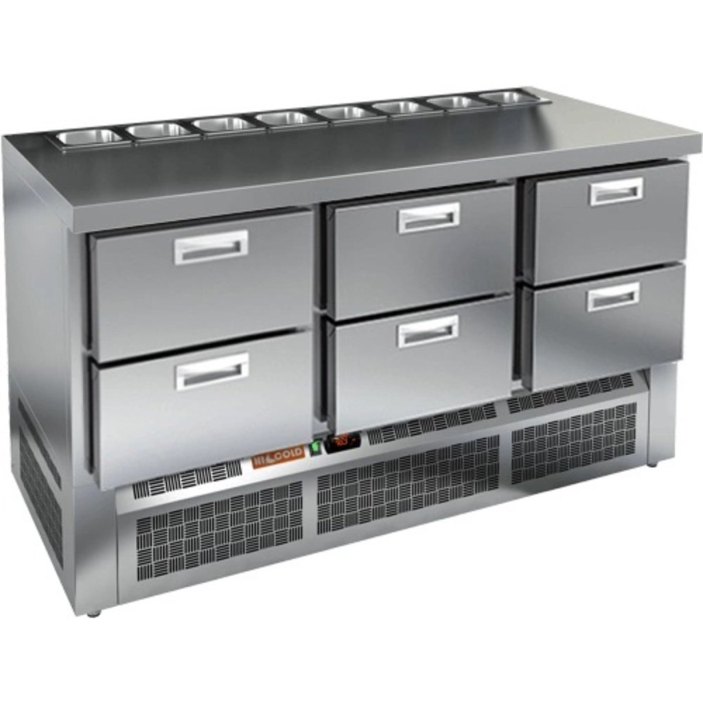Стол холодильный для салатов HiCold SLE2-222GN (1/6) О без крышки