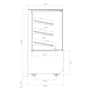 Витрина кондитерская Carboma KC70 N 0,9-1 Light Bread (версия 2.0) (9005) - Изображение 2
