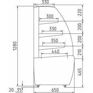 Витрина кондитерская Carboma K70 N 0,9-1 Light (0012-0109) нейтральная - Изображение 2
